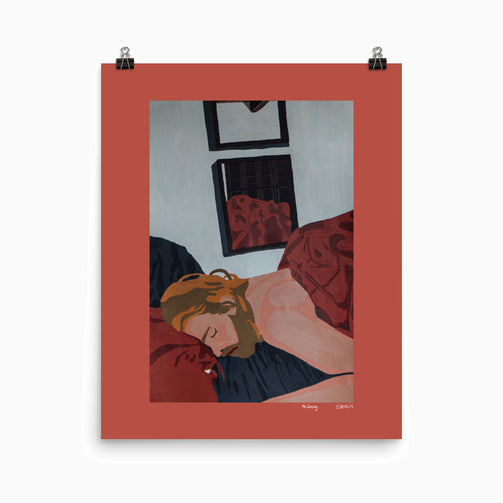 A Painting Titled 'Max Sleeping' by Saidia Z. Ariss (Sooke, BC) 16x20